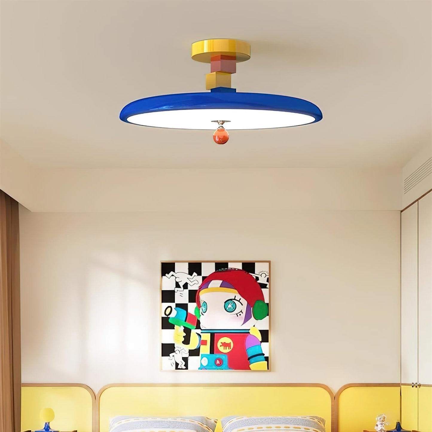 Luvara | Speelse Geometrische Halo Acryl Plafondlamp