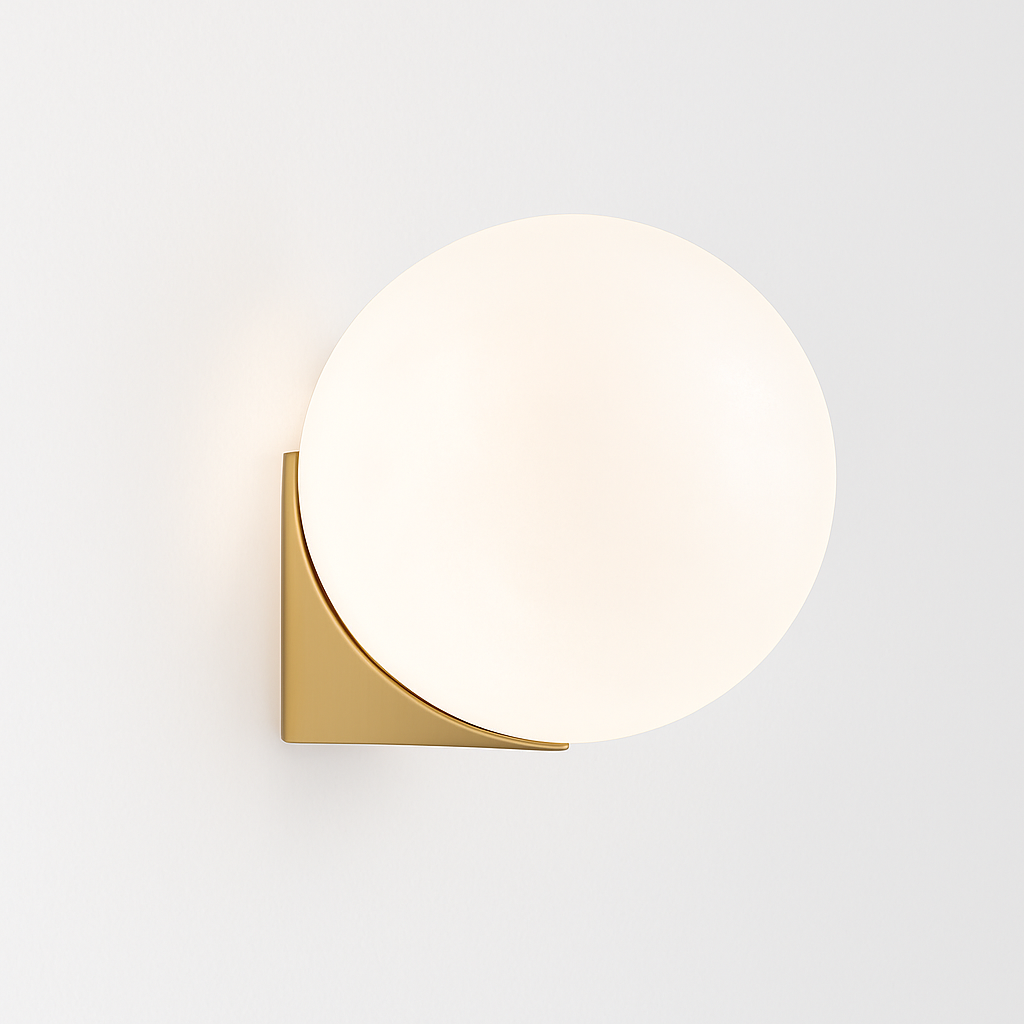 Krythium | Architectonische heldere bol artistieke wandlamp