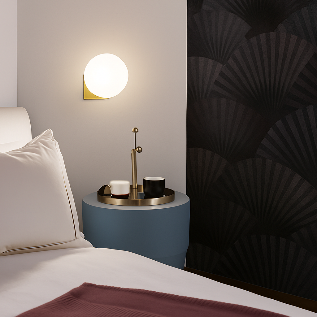 Krythium | Architectonische heldere bol artistieke wandlamp