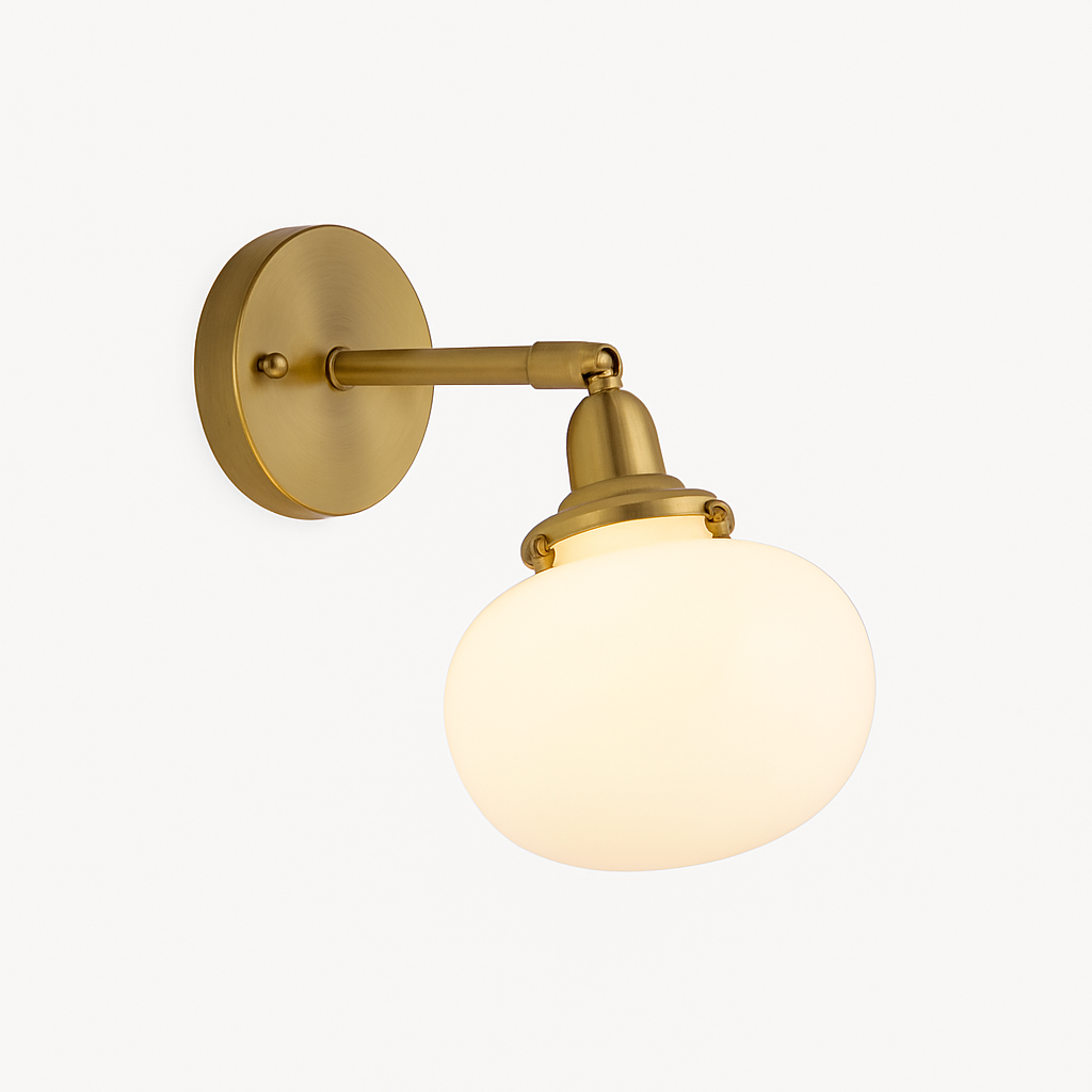 Zyrandis| Moderne Metalen Arm Glazen Kap Wandlamparmatuur