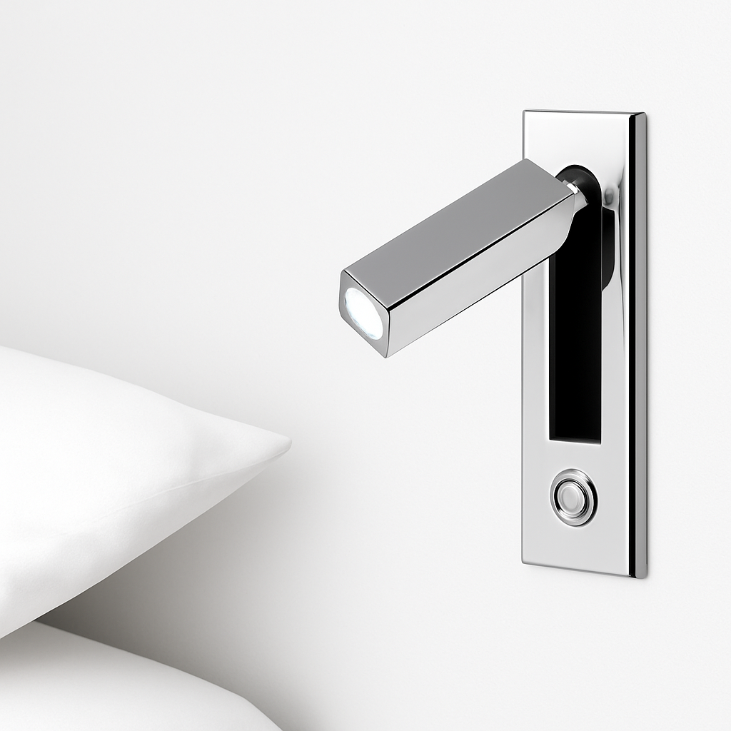 Virello | Minimalistische Ingebouwde Vierkante Leeswandlamp