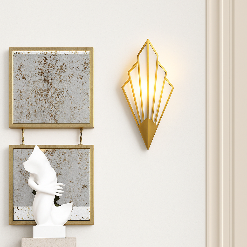 Veltrium | Moderne Geometrische Driehoek LED Metalen Wandlamp