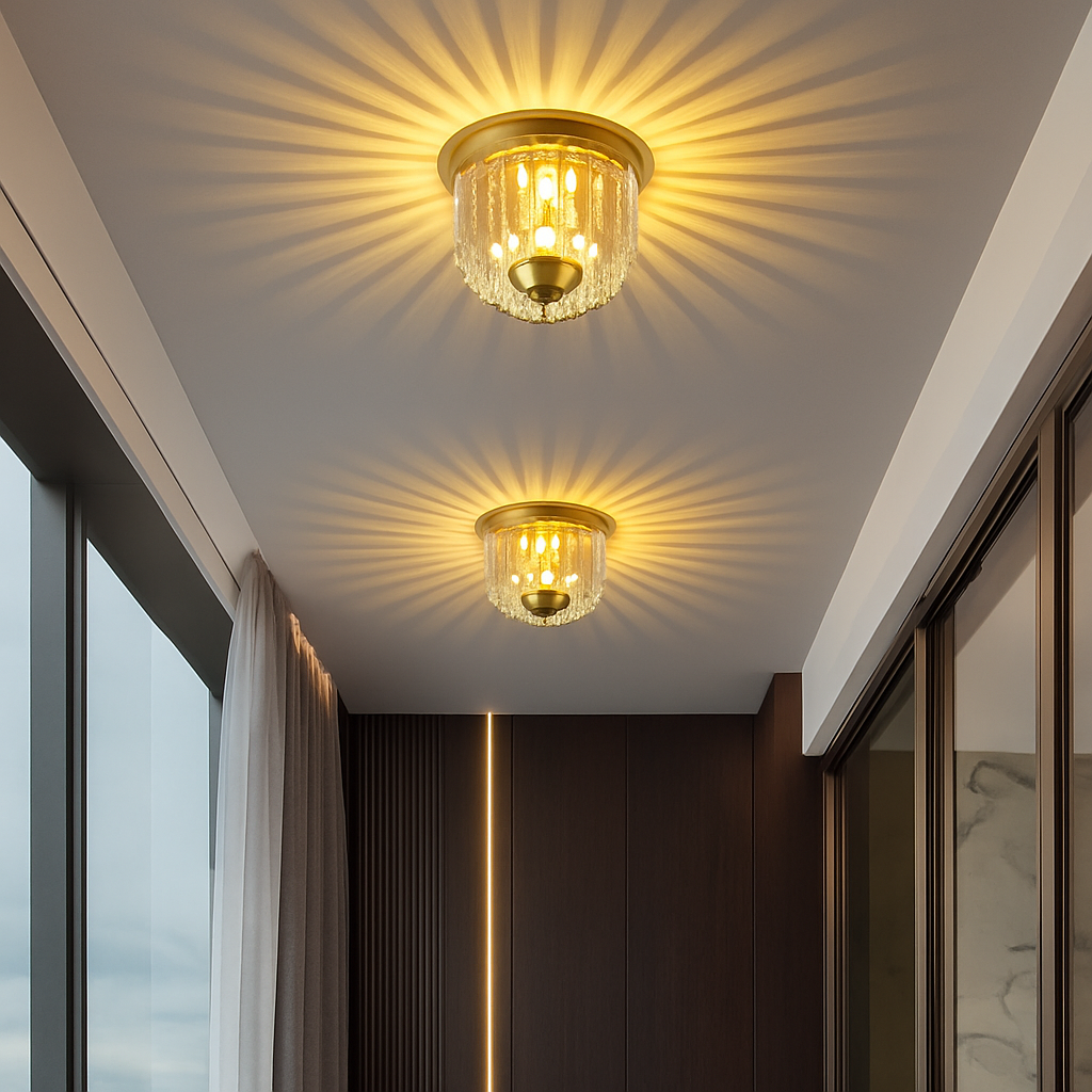 Marquello | Geribbelde Transparante Glazen Bauhaus Geïnspireerde Wandlamp