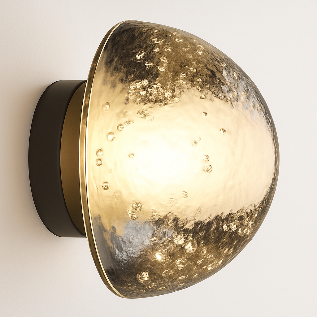 Kystalux | Art Deco halve bol kristallen kaptafel wandlamp