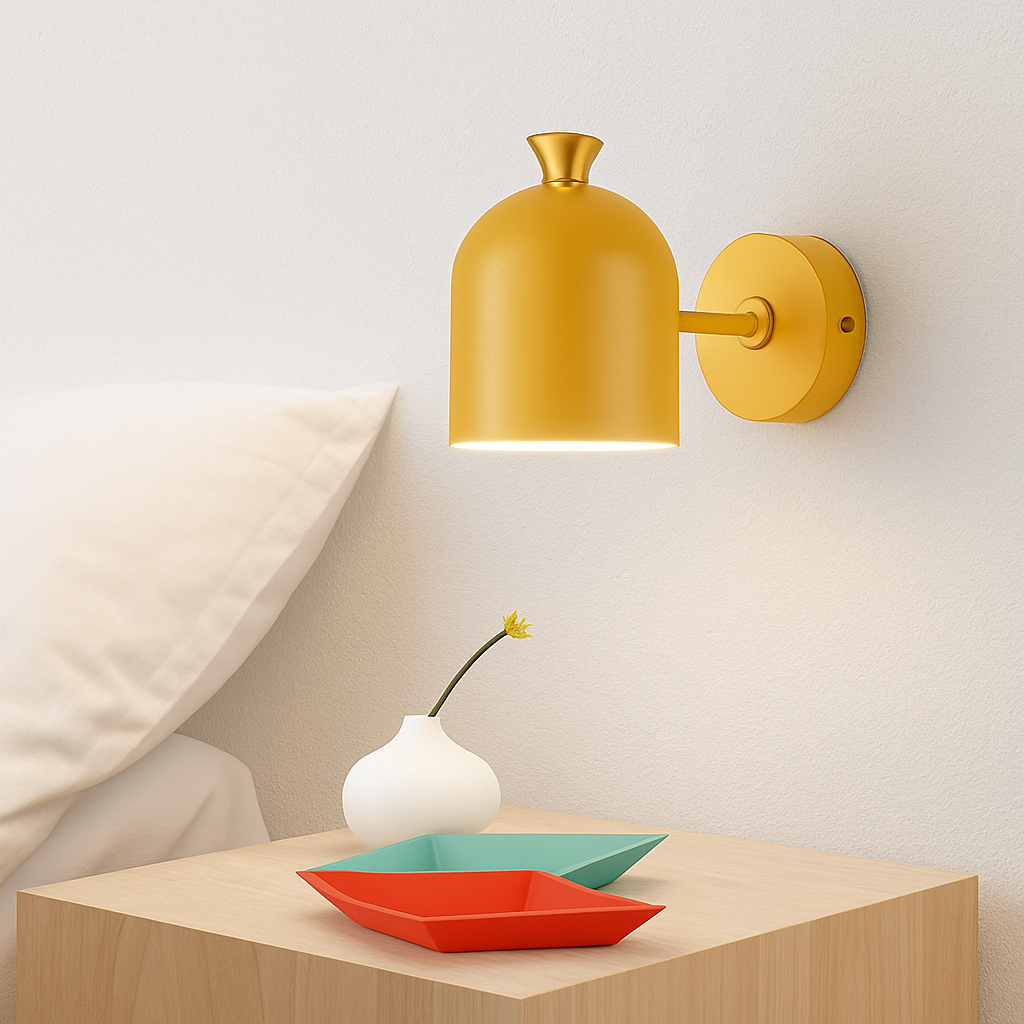 Elvario| Moderne Ronde Verstelbare Kleurrijke Kap Wandlamp
