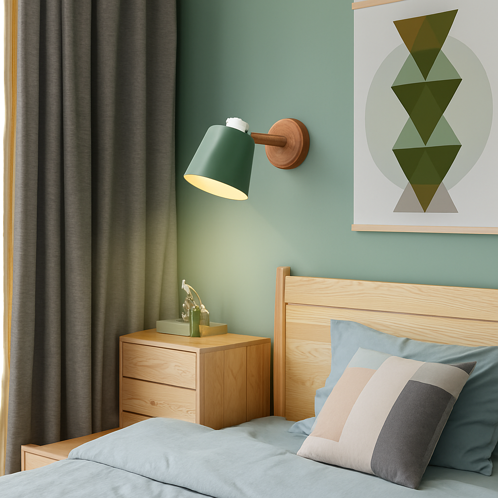 Velmoria | Verstelbare LED Metalen Wandlamp Met Houten Bevestiging