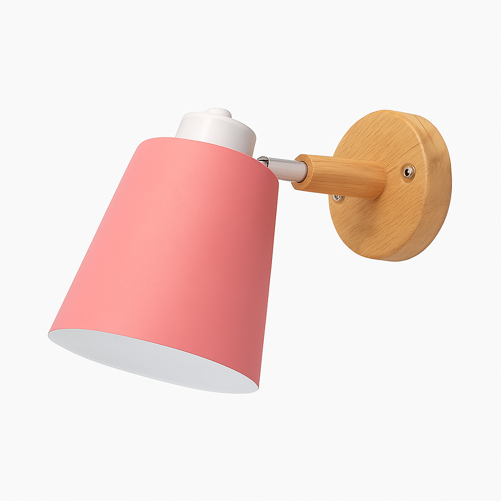 Velmoria | Verstelbare LED Metalen Wandlamp Met Houten Bevestiging