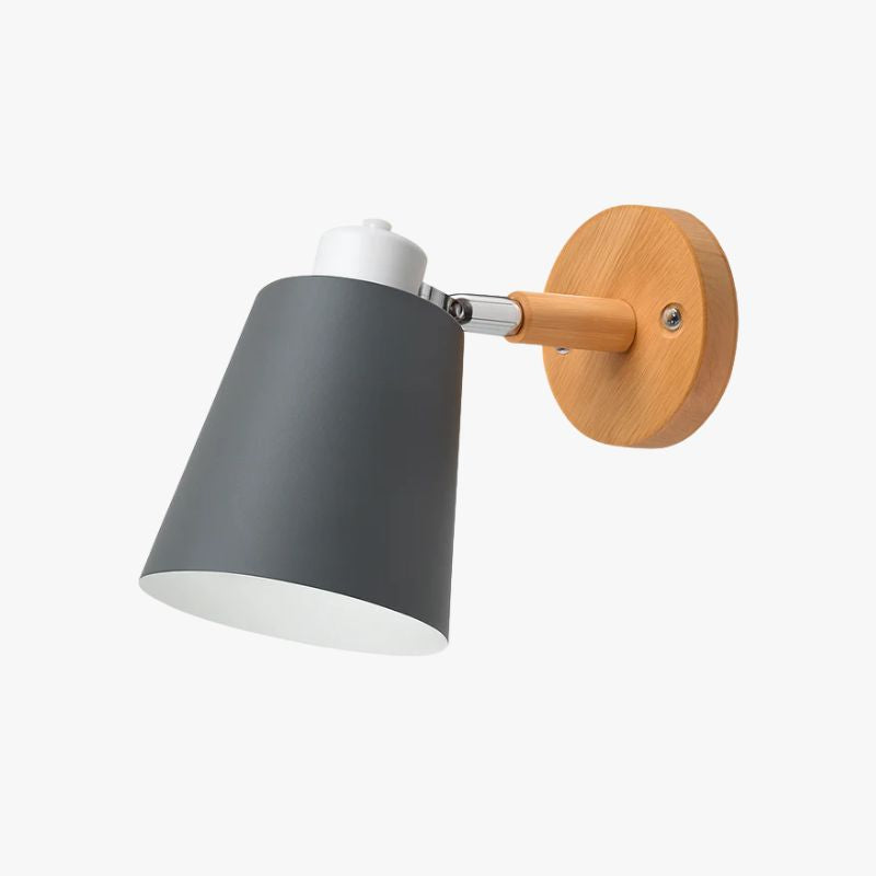 Velmoria | Verstelbare LED Metalen Wandlamp Met Houten Bevestiging