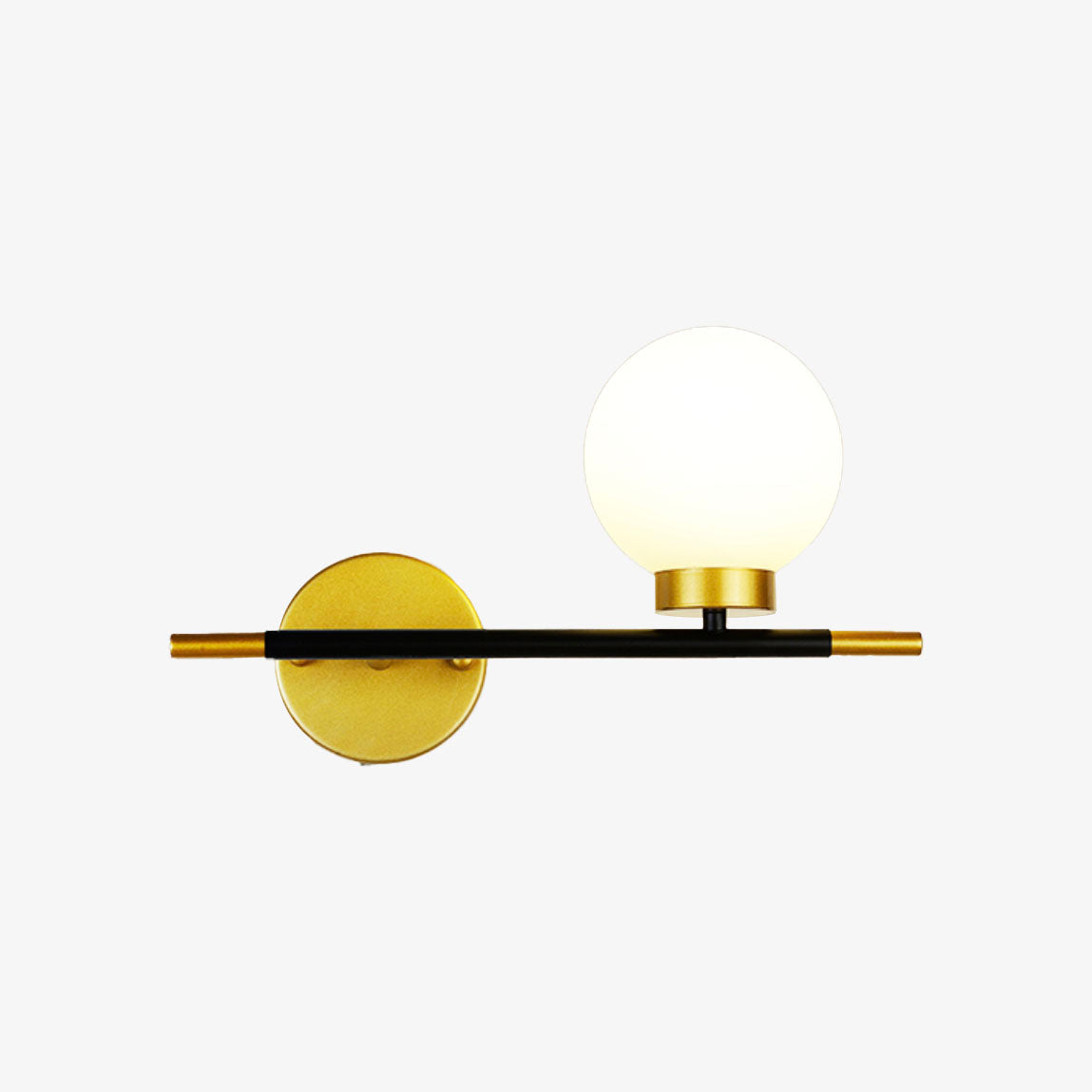 Vesquir| Moderne Metalen Stang Glazen Bol Decoratieve Wandlamp