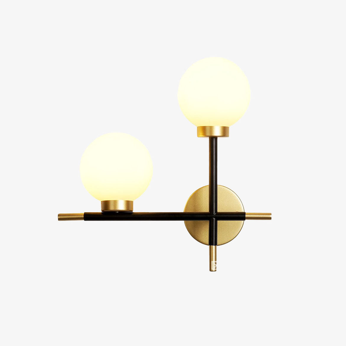 Vesquir| Moderne Metalen Stang Glazen Bol Decoratieve Wandlamp