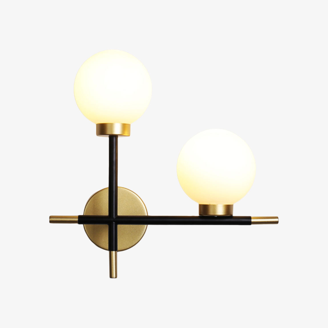 Vesquir| Moderne Metalen Stang Glazen Bol Decoratieve Wandlamp