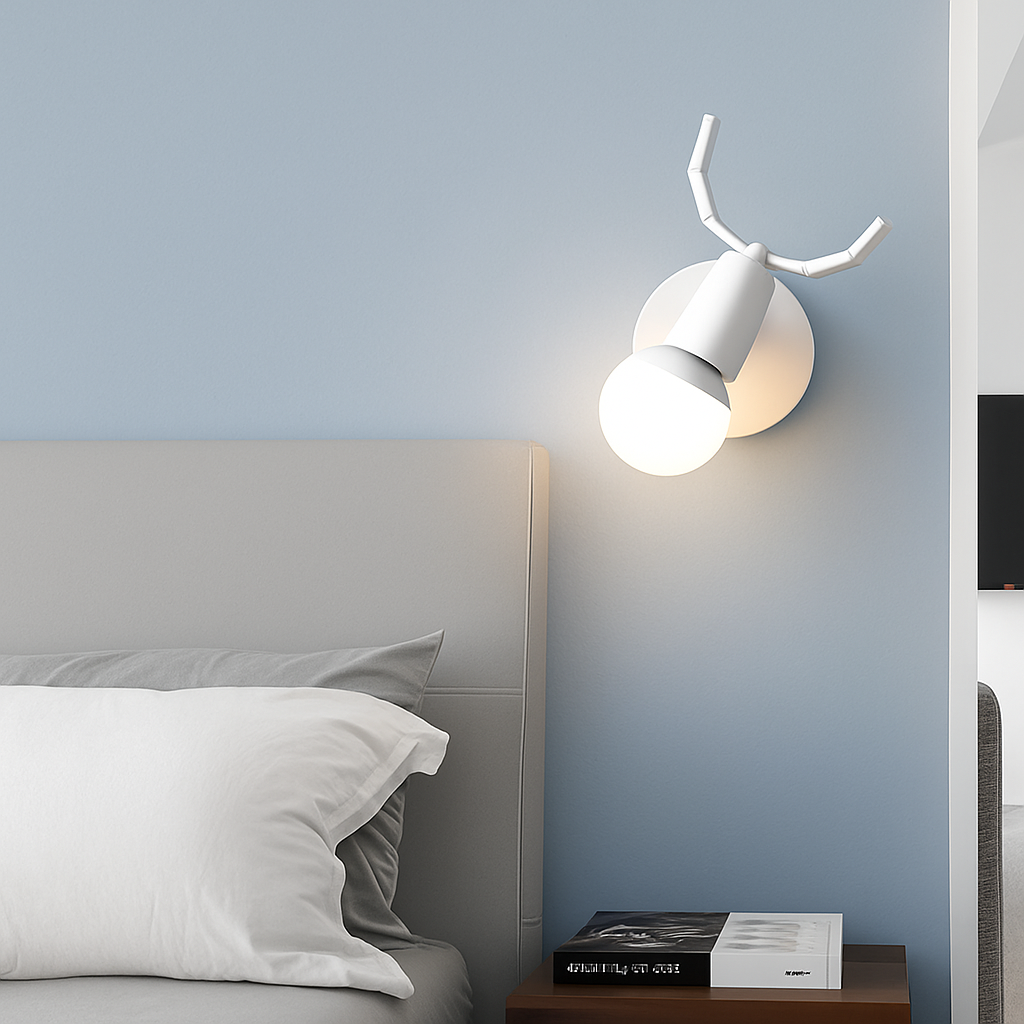 Virello | Gesculpteerde Herten Gewei Hout en Metaal Moderne Wandlamp