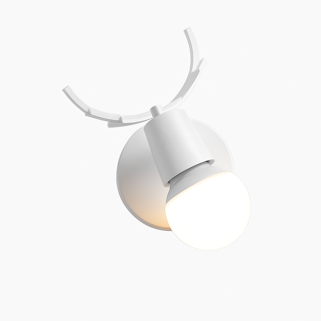 Virello | Gesculpteerde Herten Gewei Hout en Metaal Moderne Wandlamp