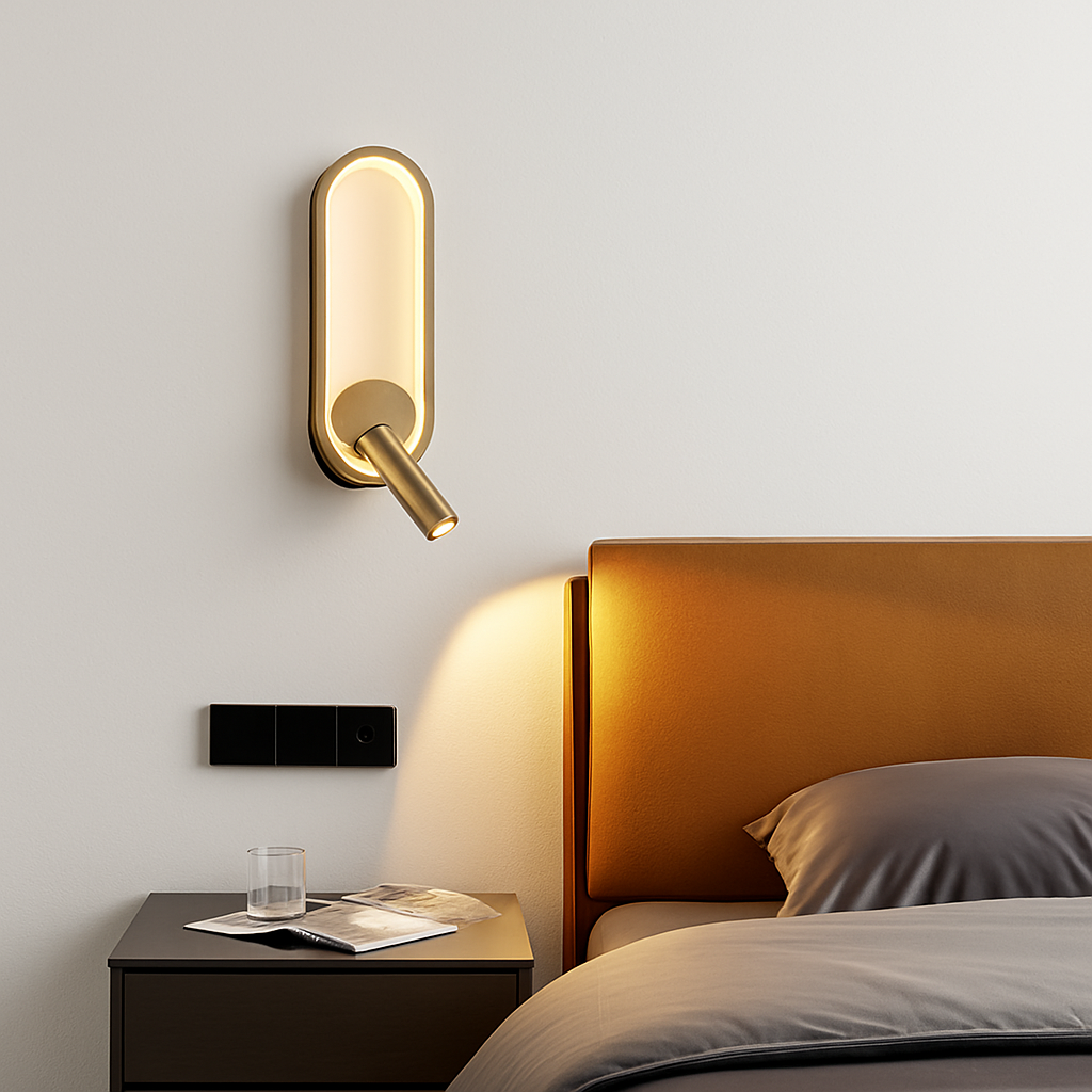 Variven| Draaibare Minimalistische Leeswandlamp Met Leesspot