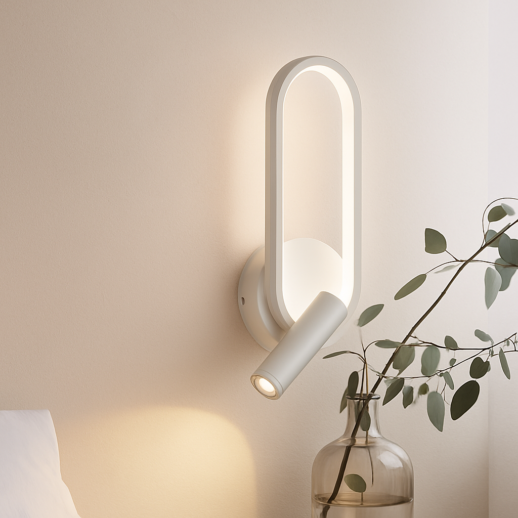 Variven| Draaibare Minimalistische Leeswandlamp Met Leesspot