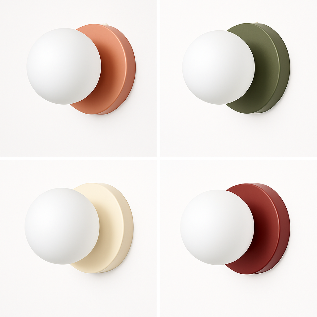 Velistra | Moderne Macaron Schijf Glazen Mini Decoratieve Wandlamp