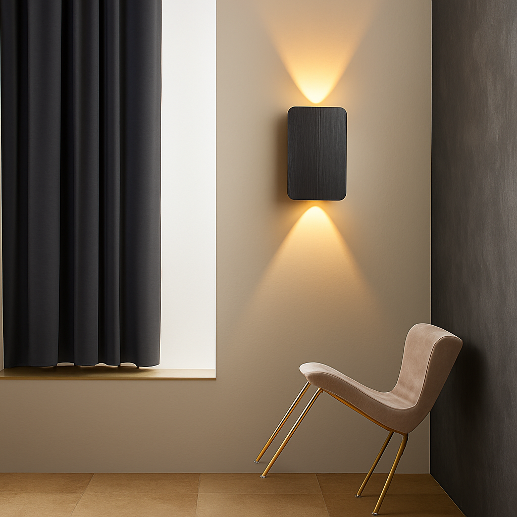 Zandrelis | Moderne Rechthoekige Profiel Dubbele Straal Wandlamp