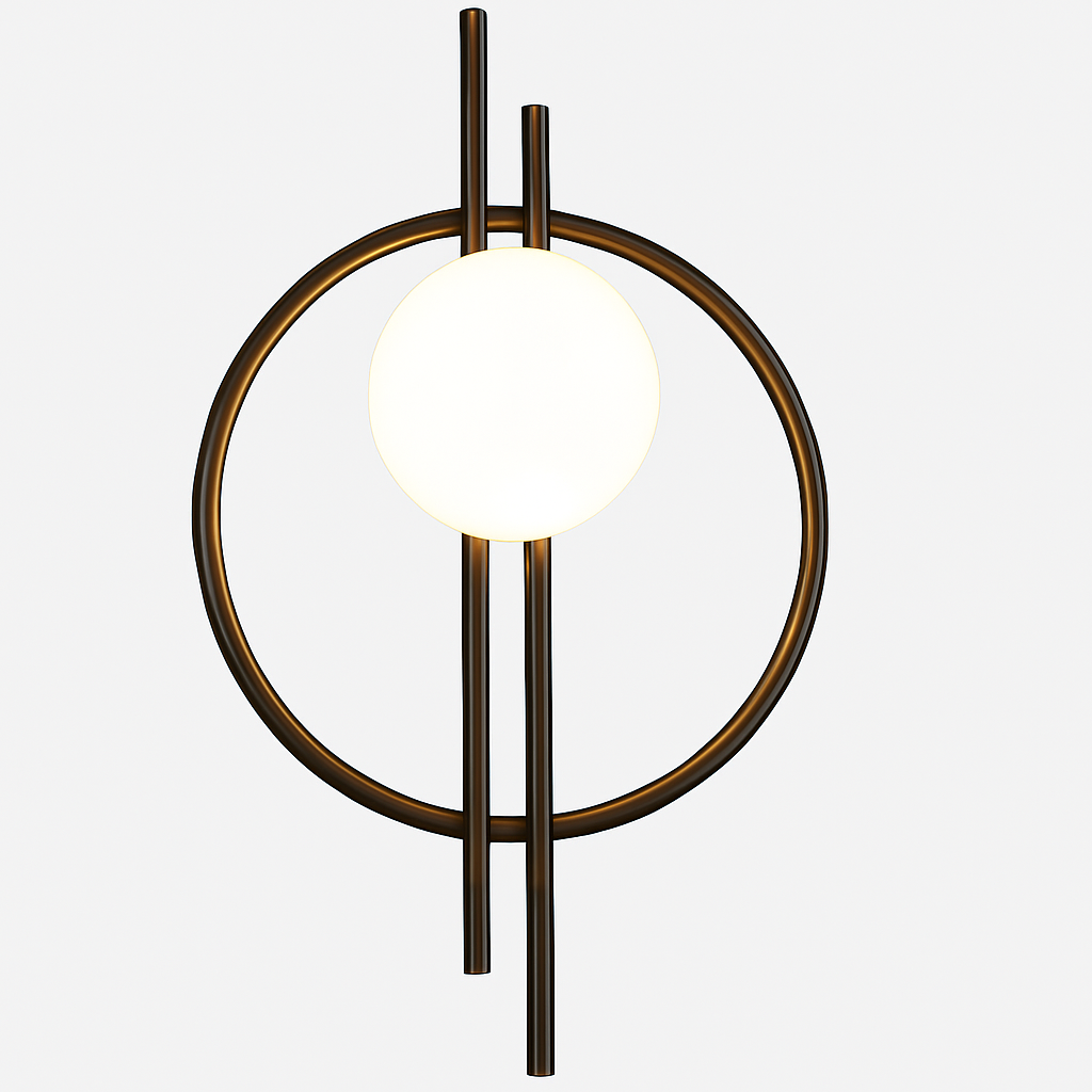Belmontis | Geometrische Vergulde Schijf Opbouw Wandlamp