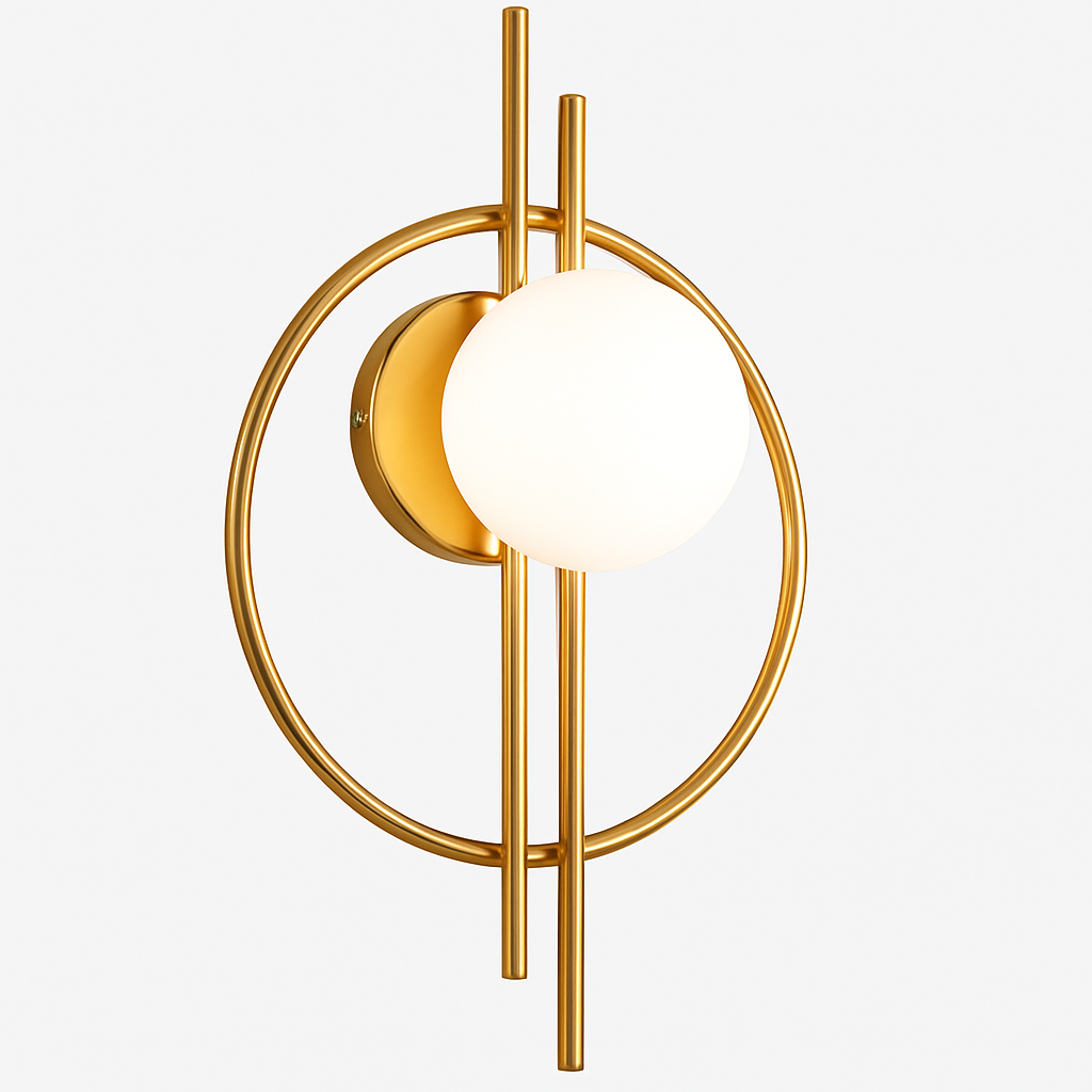 Belmontis | Geometrische Vergulde Schijf Opbouw Wandlamp