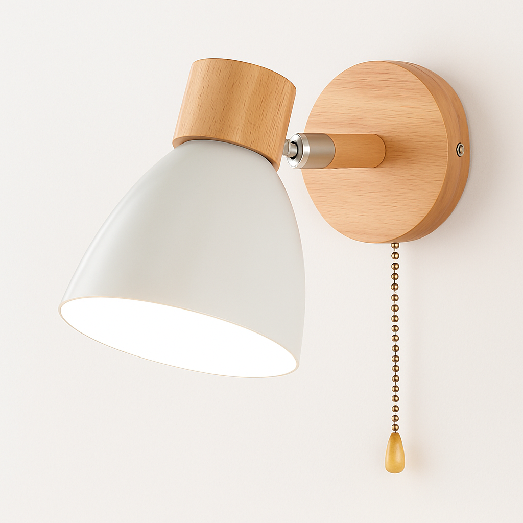 Kryllea| Moderne Minimalistische Houten Pilaar Up Down Wandlamp