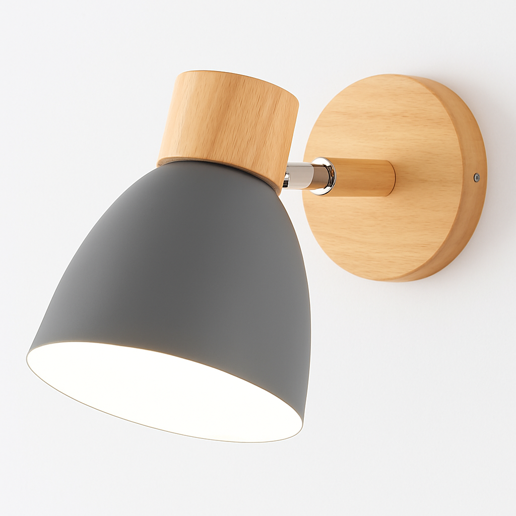Kryllea| Moderne Minimalistische Houten Pilaar Up Down Wandlamp