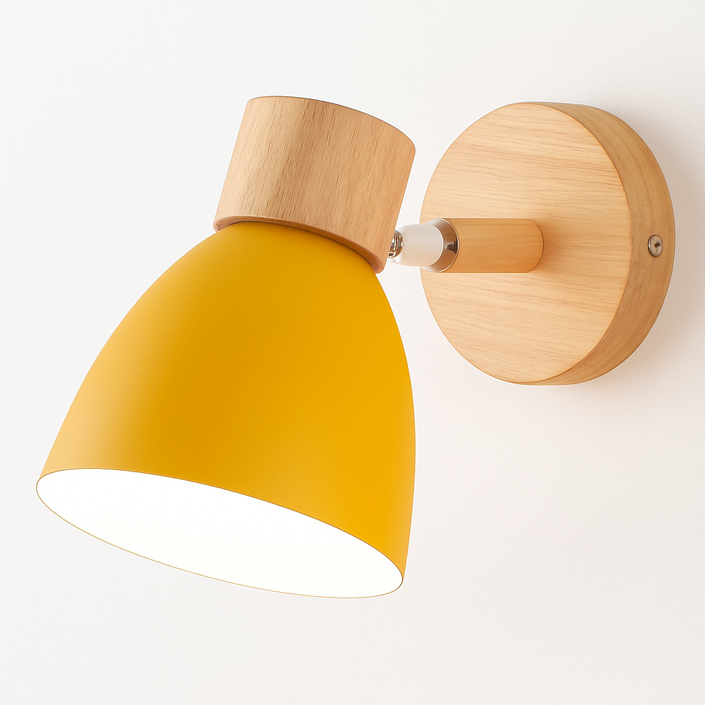 Kryllea| Moderne Minimalistische Houten Pilaar Up Down Wandlamp