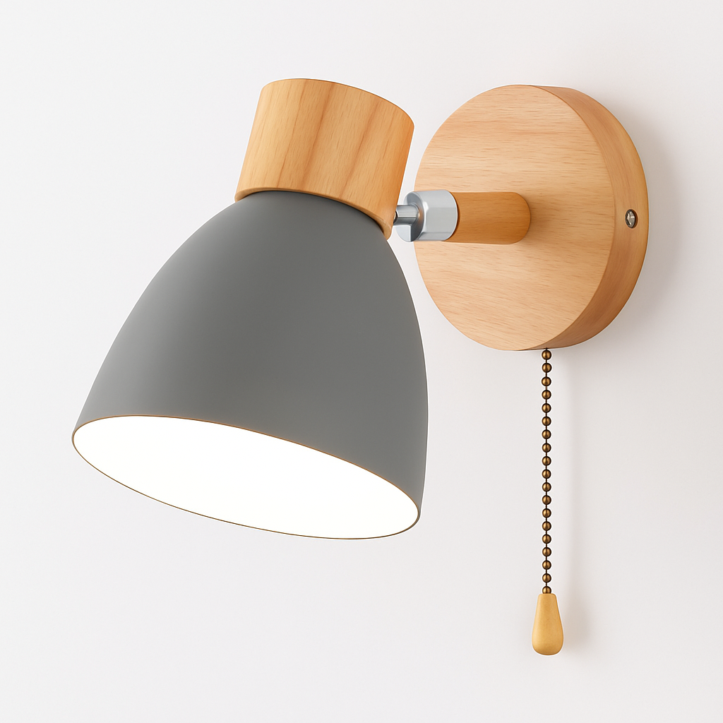 Kryllea| Moderne Minimalistische Houten Pilaar Up Down Wandlamp