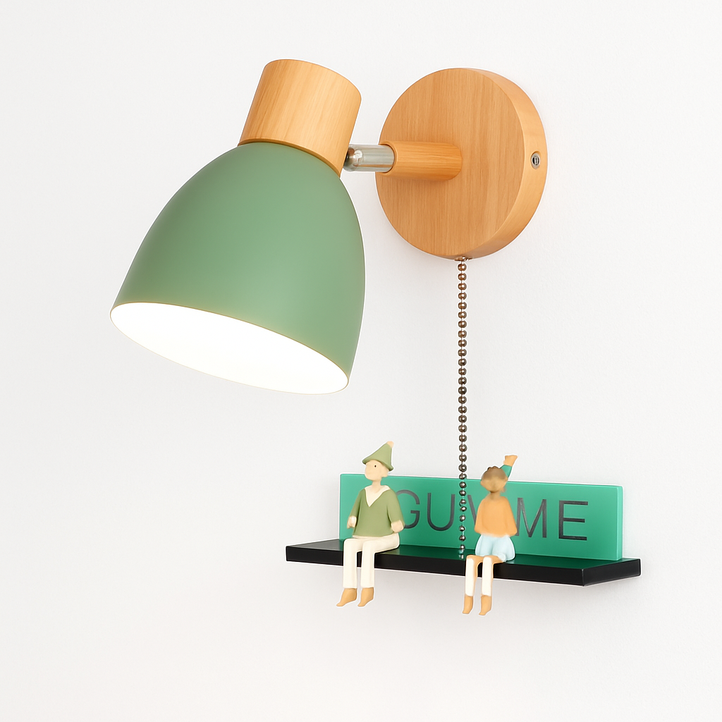 Kryllea| Moderne Minimalistische Houten Pilaar Up Down Wandlamp
