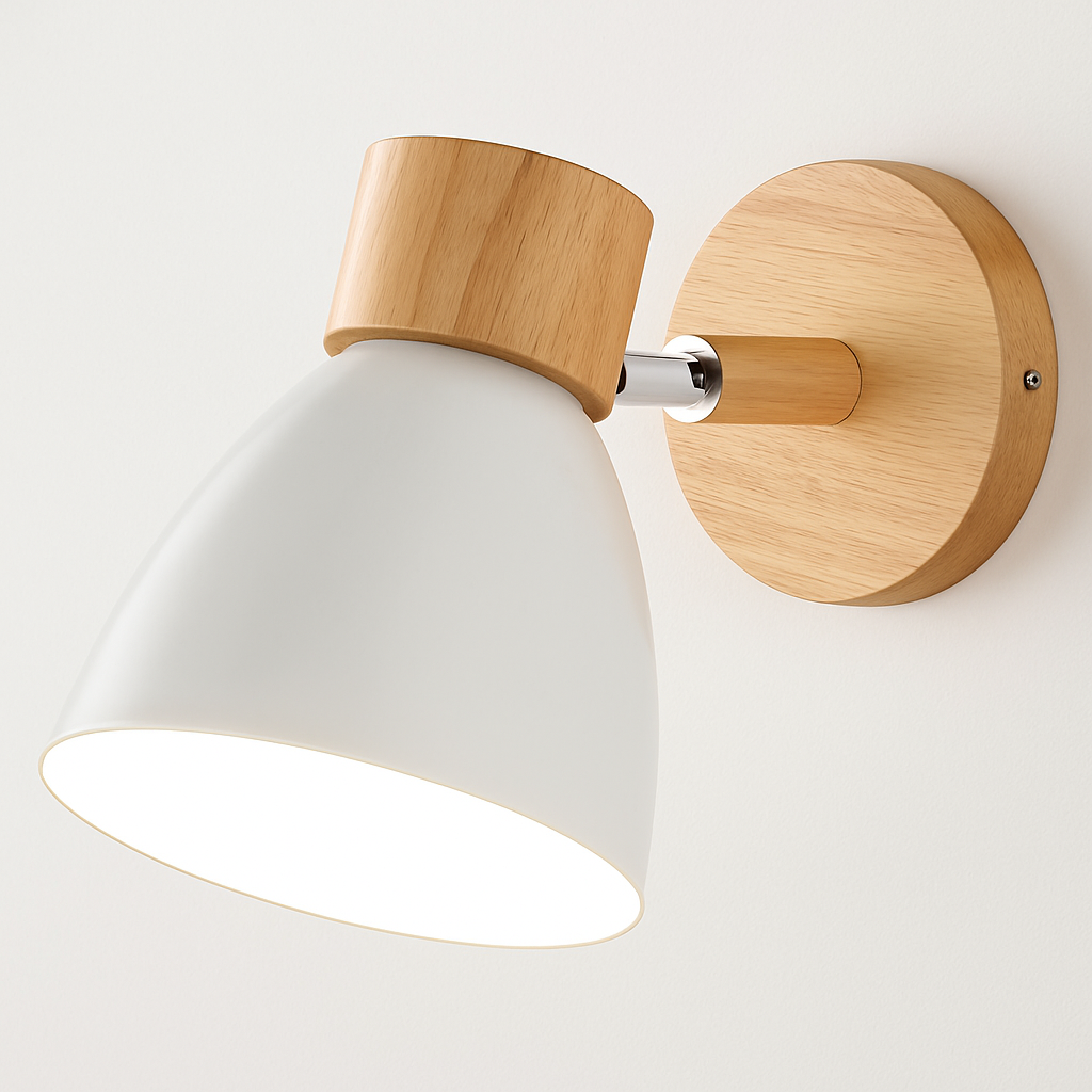 Kryllea| Moderne Minimalistische Houten Pilaar Up Down Wandlamp
