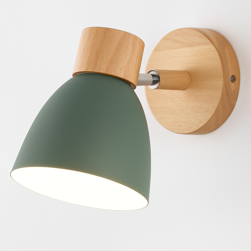 Kryllea| Moderne Minimalistische Houten Pilaar Up Down Wandlamp