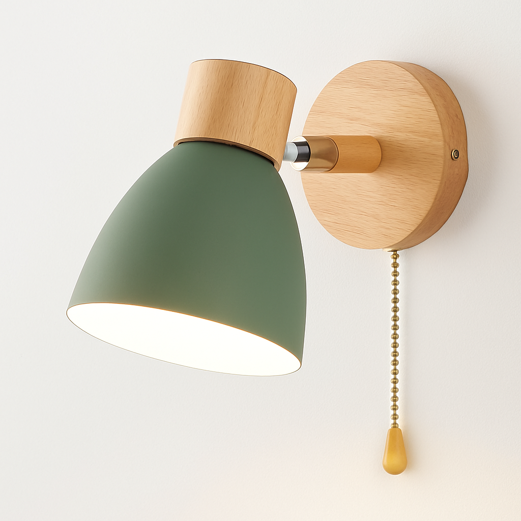 Kryllea| Moderne Minimalistische Houten Pilaar Up Down Wandlamp