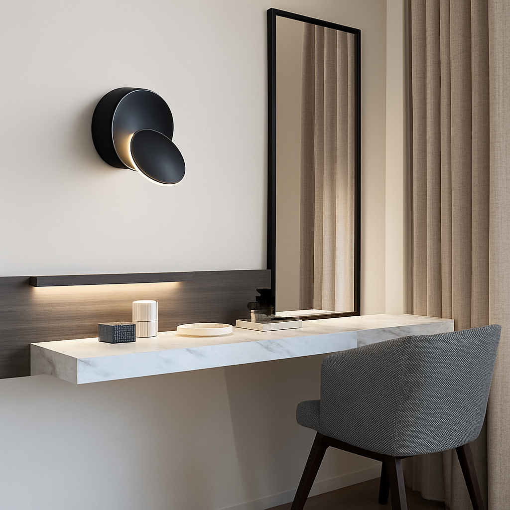 Velione | Ronde Minimalistische Verstelbare Moderne Wandlamp Armatuur