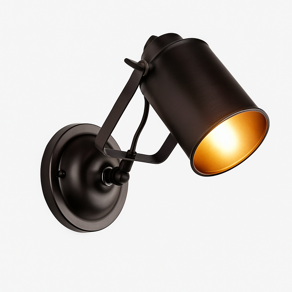 Vesquro | Verstelbare Industriële Metalen Spot Wandlamp
