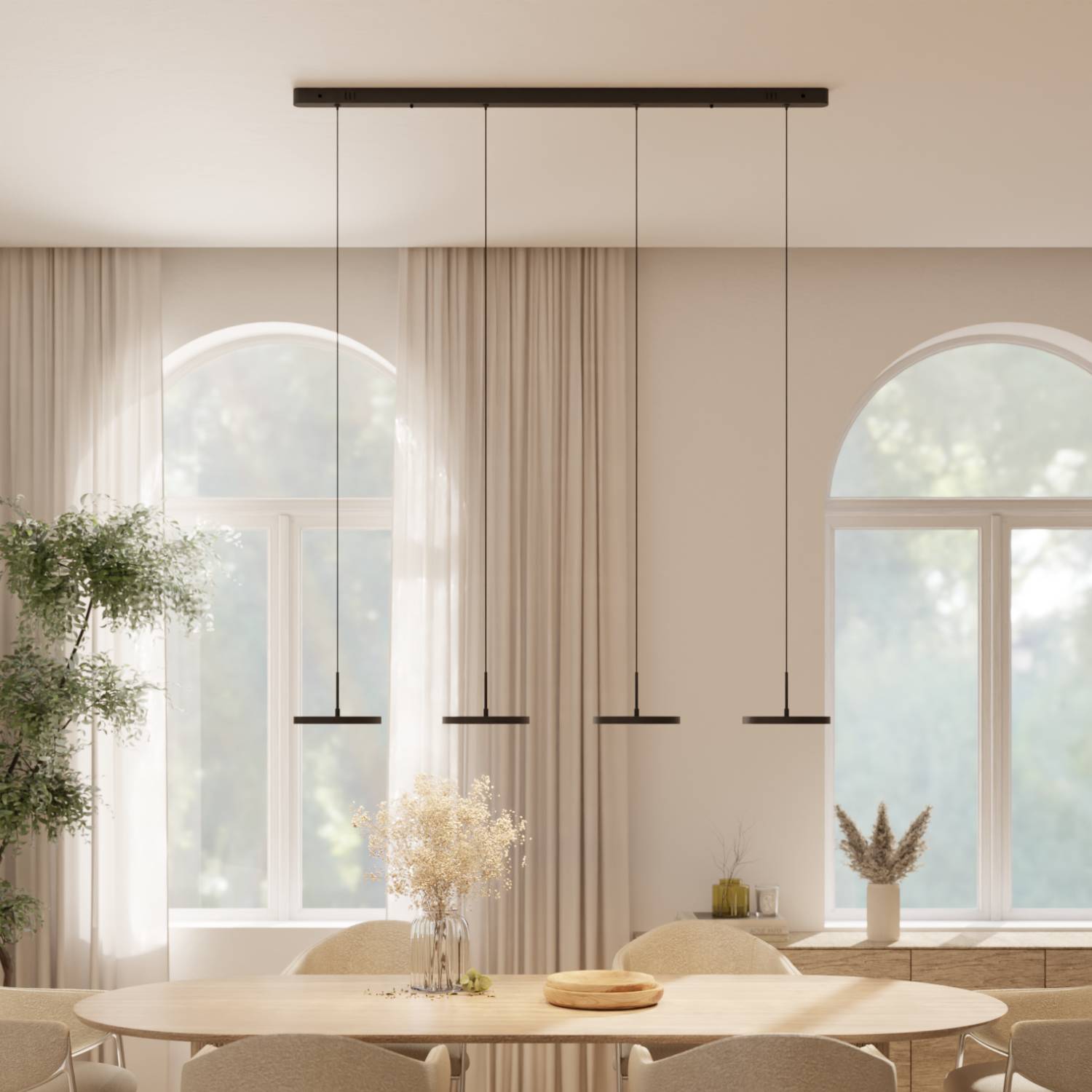 Aero | Moderne Dimbare Hoogte Verstelbare Schotel Hanglamp