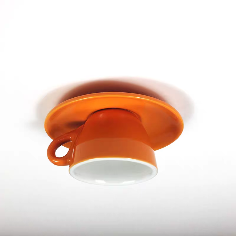 Valentina | Moderne Keramische Koffiekop Flush Mount Plafondlamp