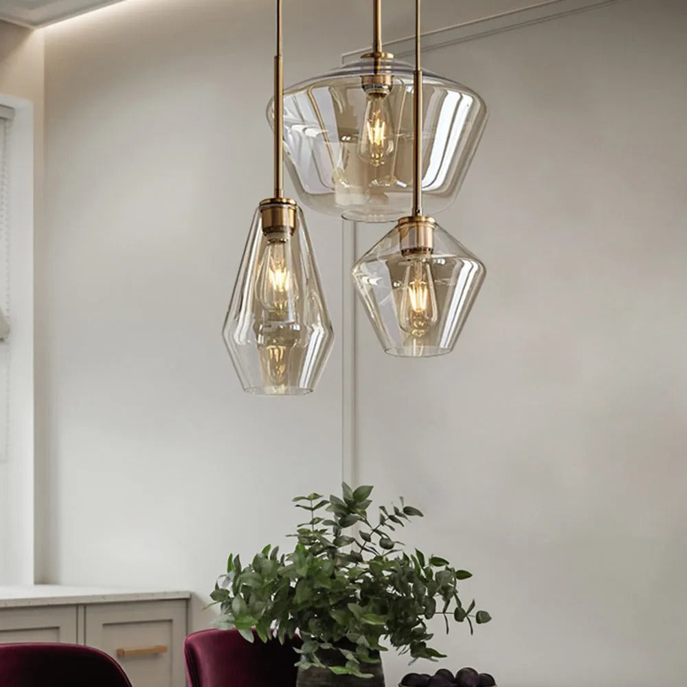 Niris | Nordic Diamantvormige Geometrische Glazen Hanglamp