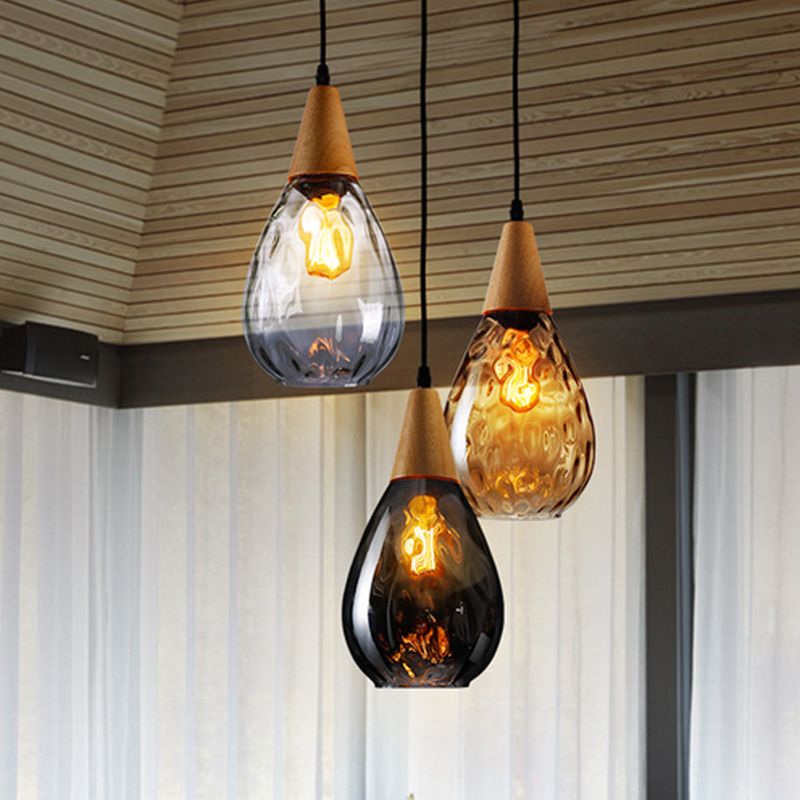 Niris | Minimalistische Druppel Textuur Glazen Hanglamp
