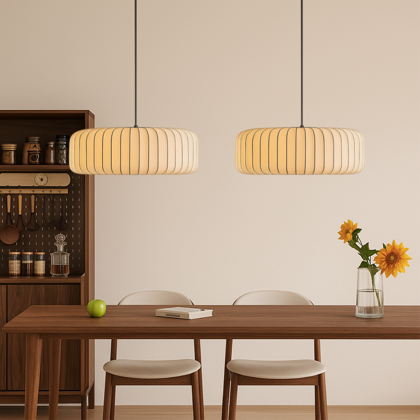 Velure | Wabi Sabi Geplooide Stof Hanglamp