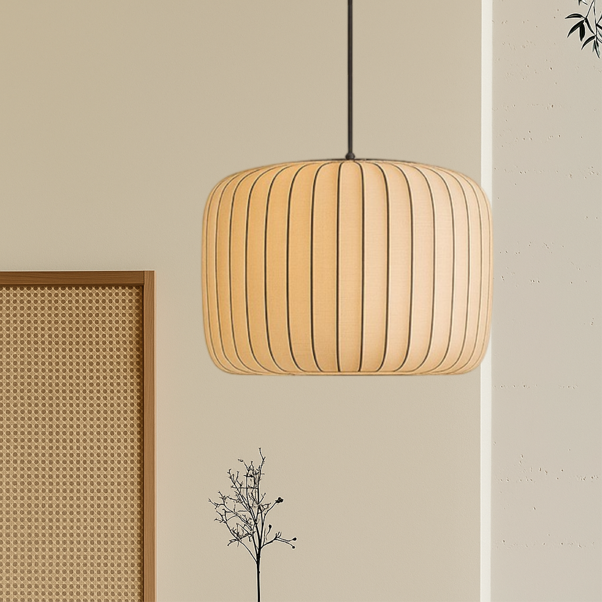 Velure | Wabi Sabi Geplooide Stof Hanglamp