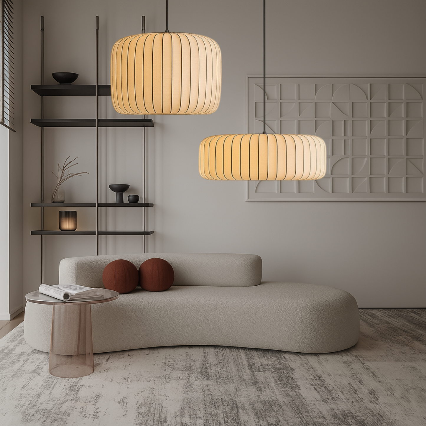 Velure | Wabi Sabi Geplooide Stof Hanglamp