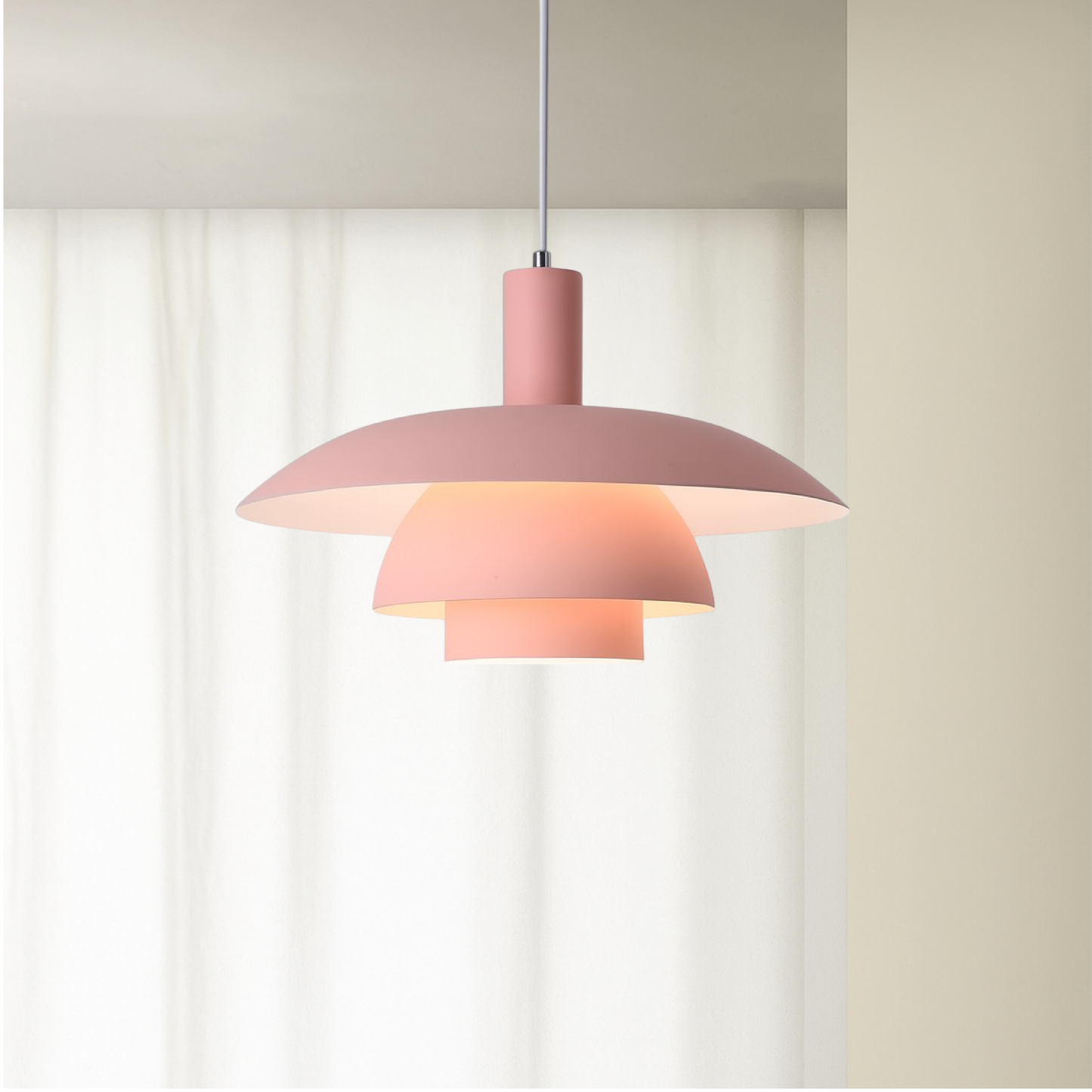 Dania | Minimalistische Deense Stijl Gelaagde Metalen Hanglamp