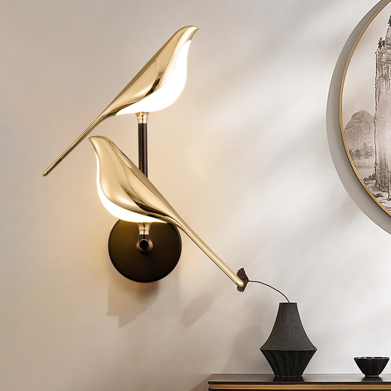 Avia | Moderne Sculpturale Vogel Silhouet Wandlamp