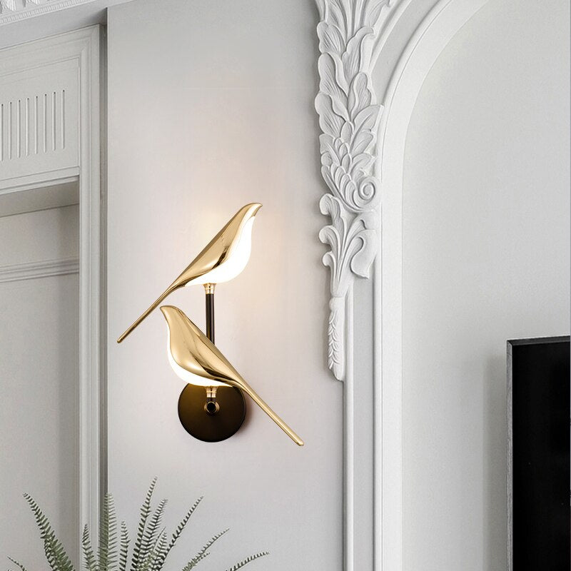 Avia | Moderne Sculpturale Vogel Silhouet Wandlamp