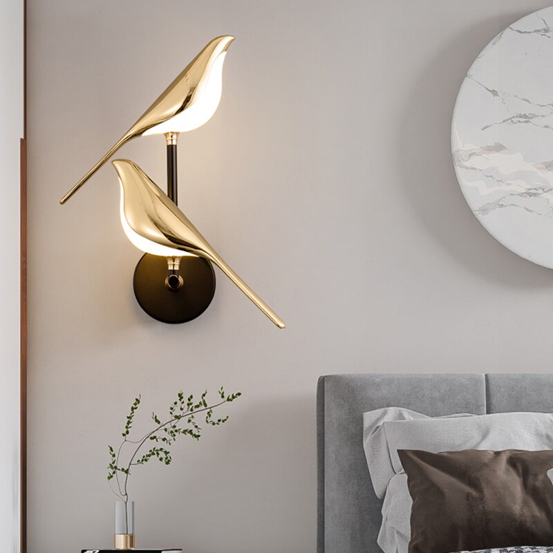 Avia | Moderne Sculpturale Vogel Silhouet Wandlamp