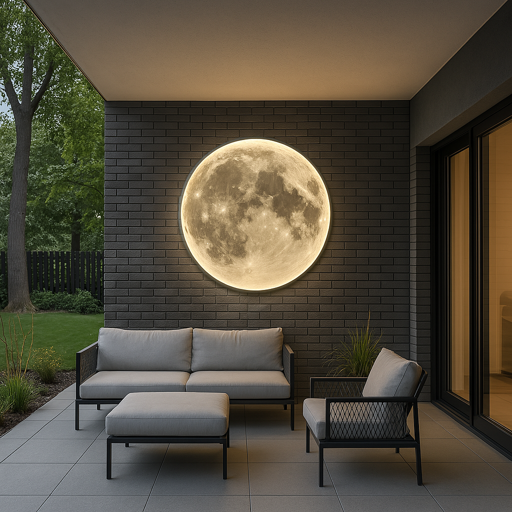 Lunari | Realistische Glanzende Maan Wandlamp