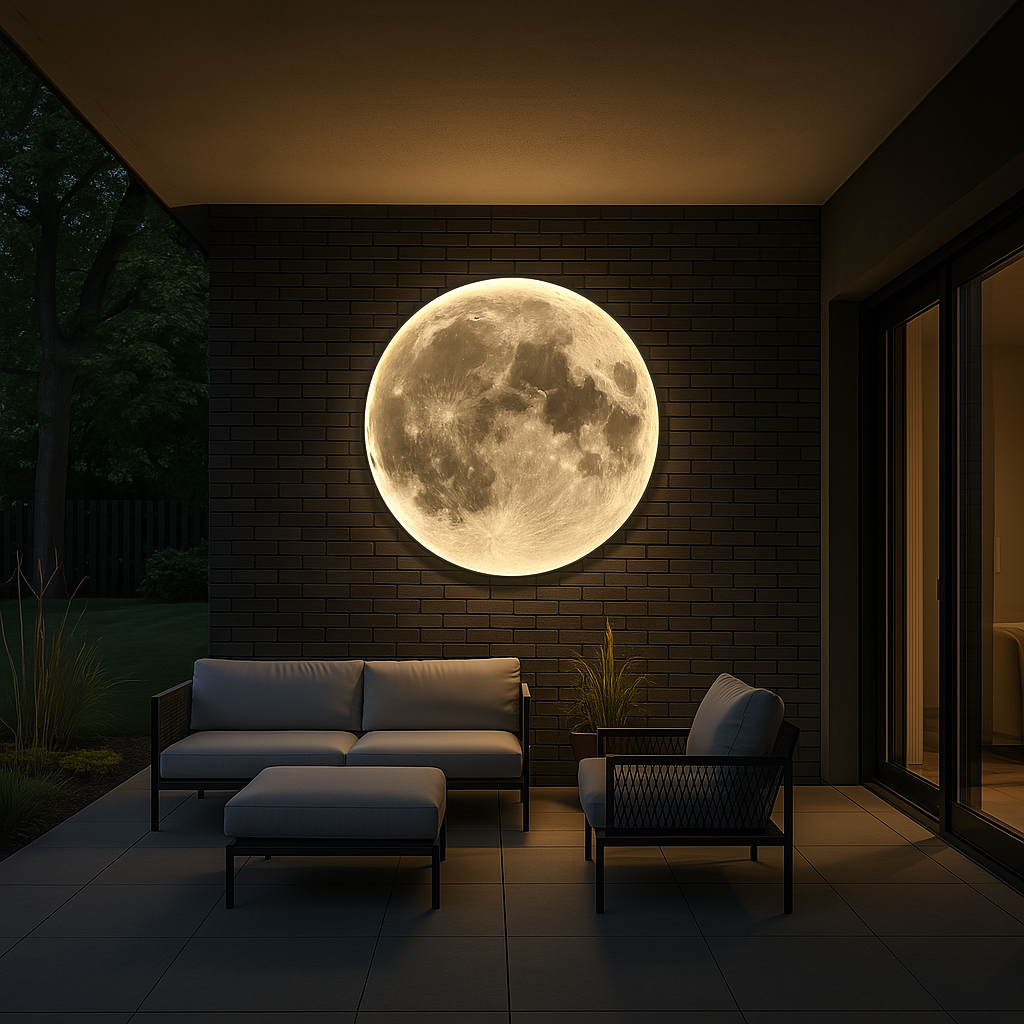 Lunari | Realistische Glanzende Maan Wandlamp