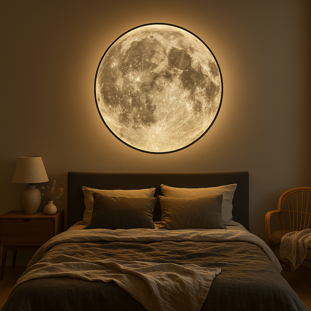 Lunari | Realistische Glanzende Maan Wandlamp