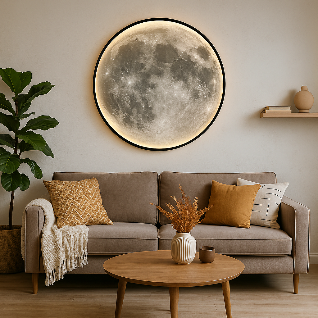 Lunari | Realistische Glanzende Maan Wandlamp
