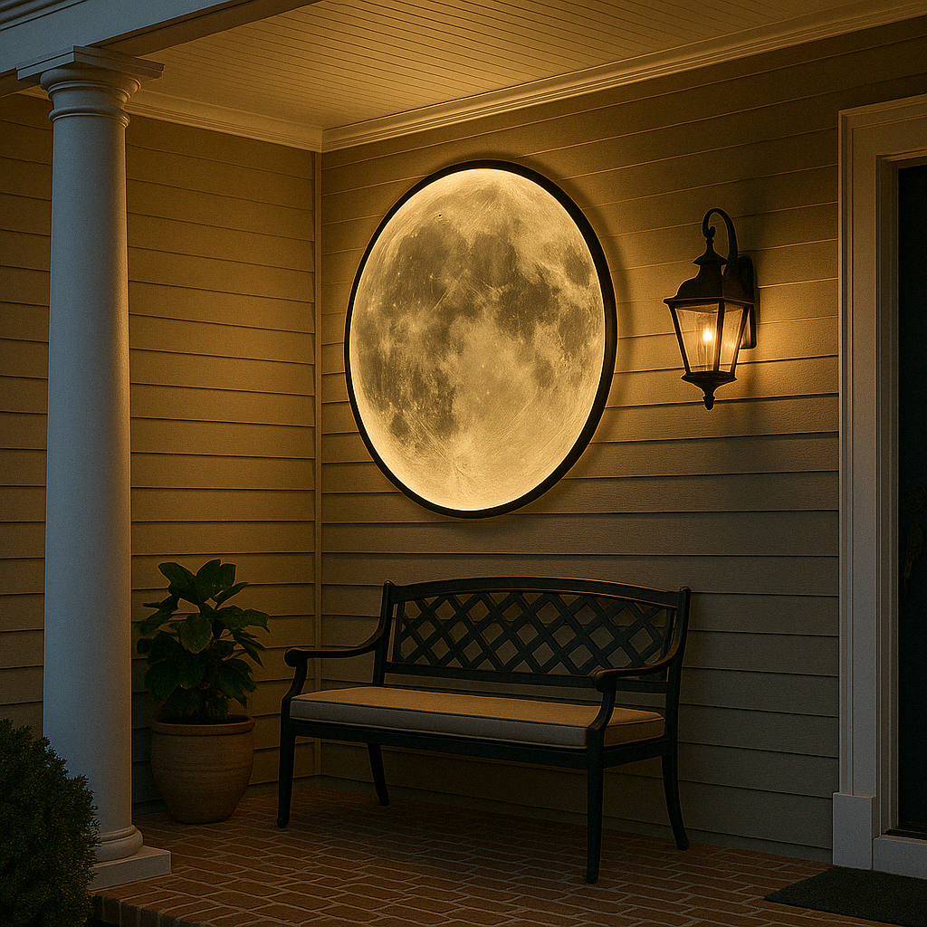 Lunari | Realistische Glanzende Maan Wandlamp