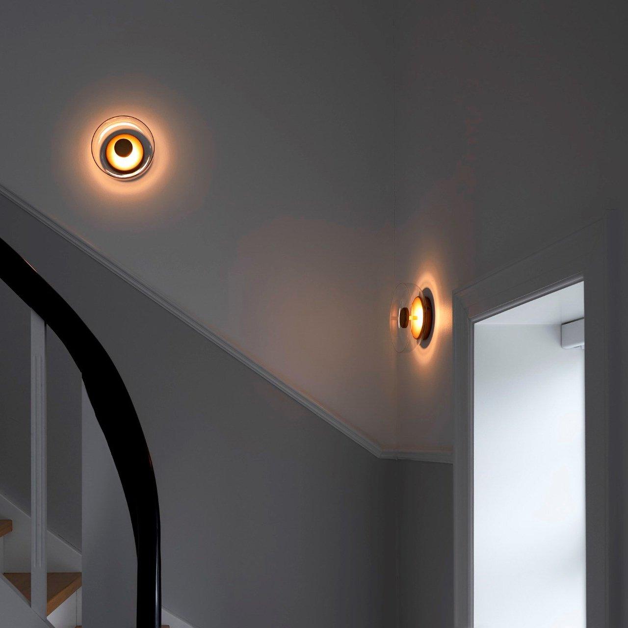Luvia | Noordse Geribbelde Glazen Art Deco Wandlamp